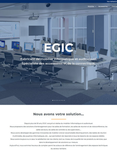 EGIC Solutions - page d'accueil