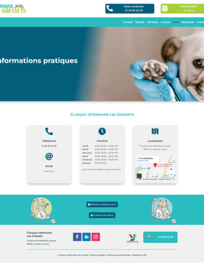 Clinique vétérinaire Les Gressets - informations pratiques