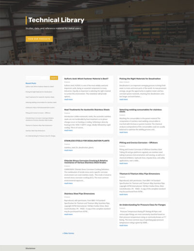 Great Plains Stainless - Technical Library